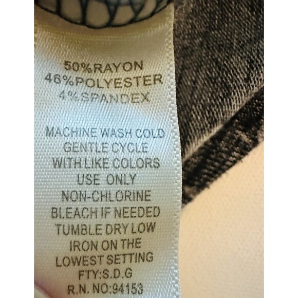 Hannah Woman‎ Boho Floral Sheer Embroidered Long Sleeve Blue Top 2X - Picture 8 of 10